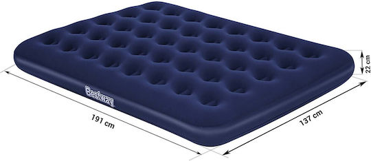 Bestway Надуваем Матрак за Сън Двоен с Ръчна Помпа 191x137x22см. Син