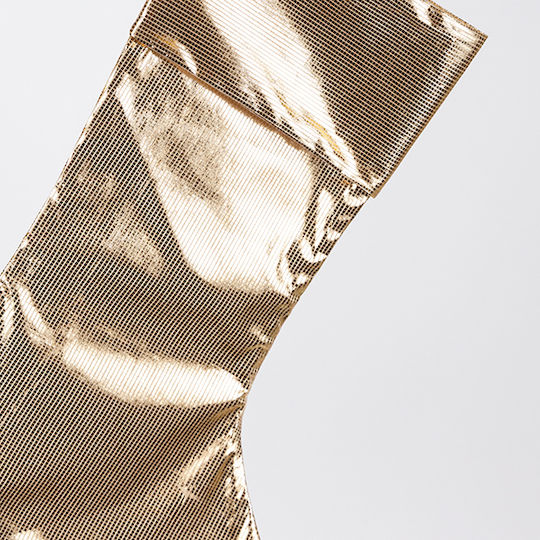Weihnachtliche Dekorationssocke aus Polyester M49,5xL27xH19cm Gold