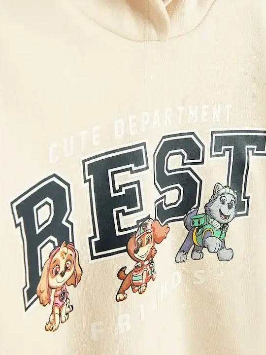 Kinder-Sweatshirt mit Beige Kapuze