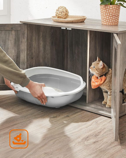 Feandrea Grey Cat Toilet W80 x D53 x H50cm
