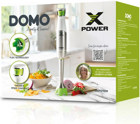 Domo Ραβδομπλέντερ με Ανοξείδωτη Ράβδο 1200W Γκρι