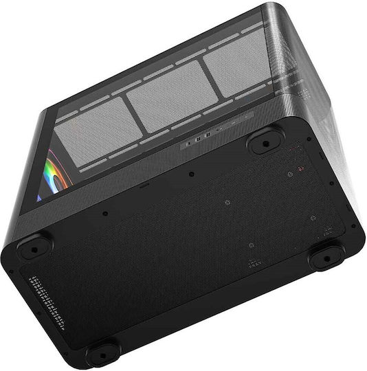Modecom Volcano AQ300 Gaming Midi Tower Computer Case with Side Window and ARGB Lighting Black