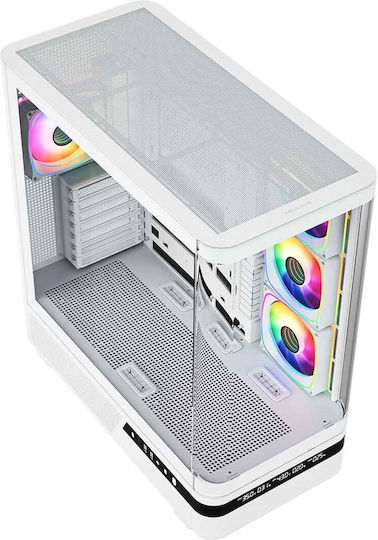 Volcano AQ200 Gaming Midi Tower Carcasă PC cu Deschidere Laterală Albă
