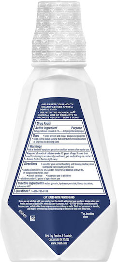 Crest Apă de Gură pentru Albire, Gingivită și Împotriva Plăcii 473 ml