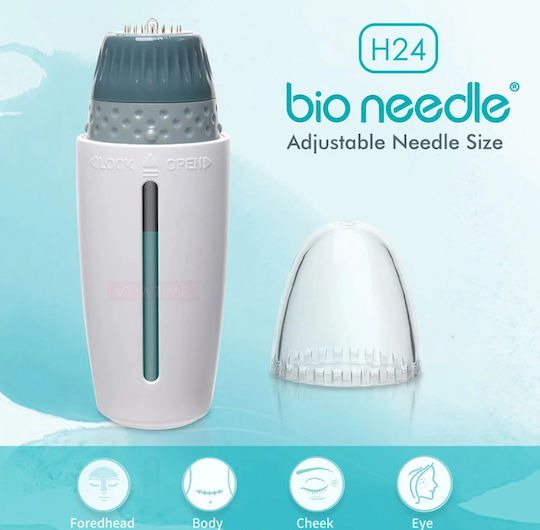 Dispozitiv de Masaj Facial Flacon Dr Pen Bio Needle Introducere Seruri în Piele Adâncime Reglabilă 0-1 5 Mm 24 Ace de Titan Capacitate 10 Ml