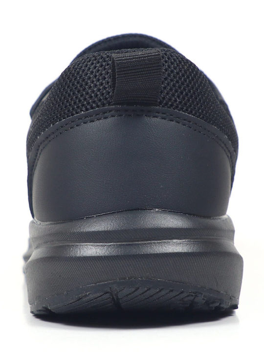 Kids Sneakers with Hoop & Loop Closure Black