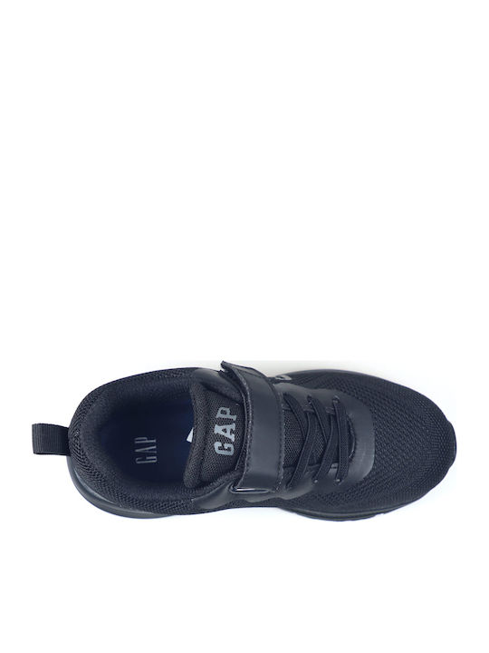 Kids Sneakers with Hoop & Loop Closure Black