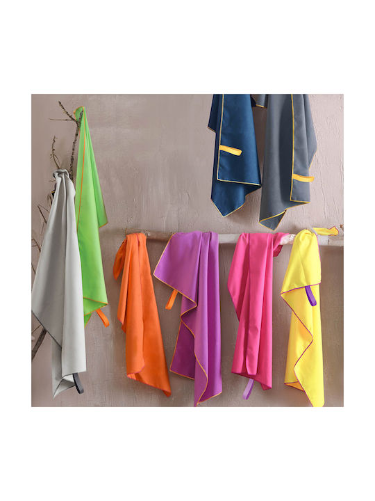 Rythmos Urban Fitnesshandtücher mit Mikrofaser Gelbe 50x90cm