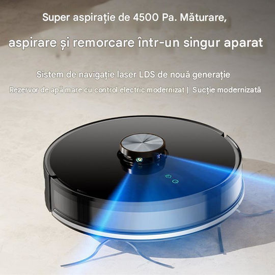 SmartClean A8S Aspirator Robot cu Cartografiere Laser și Putere de Aspirație 4500Pa Albă