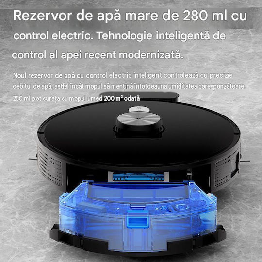SmartClean A8S Aspirator Robot cu Cartografiere Laser și Putere de Aspirație 4500Pa Albă