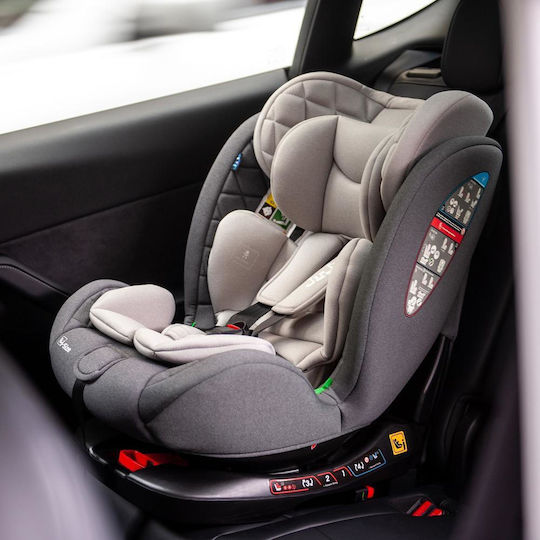 Juju Total 360 I-Size Kindersitz Auto mit ISOfix Graues