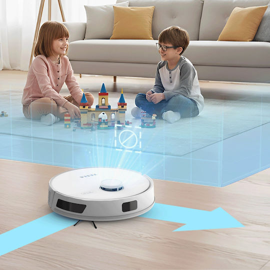 Tesla Electronics Robostar IQ660 Plus Robot Vacuum Cleaner with Laser Mapping & 13000Pa Suction White