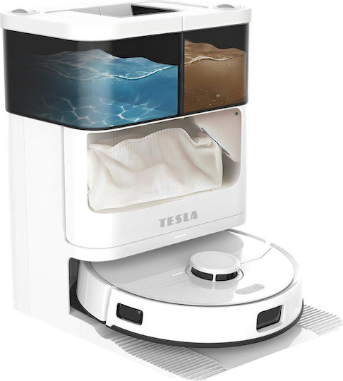 Tesla Robostar IQ900 Ultra Robot Vacuum Cleaner with Laser Mapping & 10000Pa Suction White