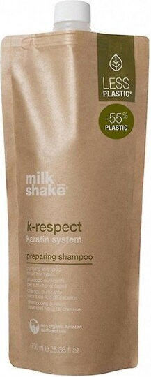 Milk Shake K-Respect Preparing Refill Σαμπουάν Ενυδάτωσης & Βαθύ Καθαρισμού για Όλους τους Τύπους Μαλλιών 750ml