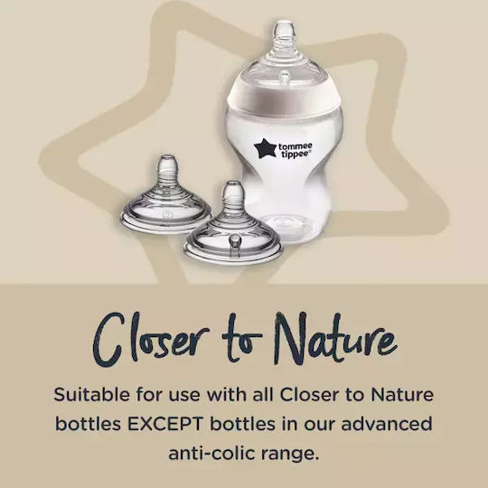 Tommee Tippee Closer To Nature Биберони от Силикон за 6+ месеца 2бр