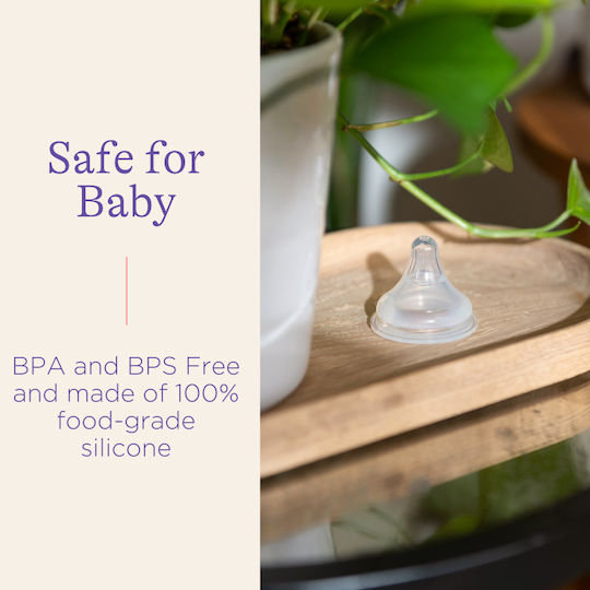 Lansinoh NaturalWaveTM Silicone Baby Bottle Teats Medium Flow for 3+ months 2pcs