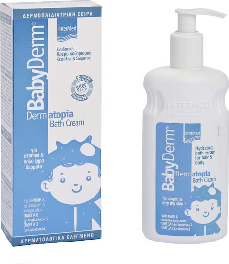 InterMed Dermatopia Bath Cream for Atopic Skin with Chamomile 300ml with Pump