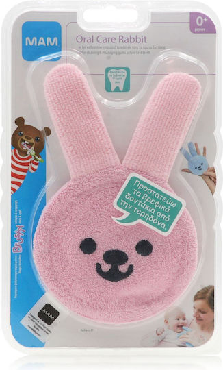 Mam Mănușă De Dentiție Iepure Roz Din Țesătură Pentru 0 Luni+ Rabbit Roz