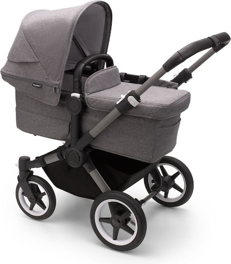 Bugaboo Donkey 5 Mono Complete Adjustable 2 in 1 Baby Stroller Suitable for Newborn Graphite - Grey Melange 13kg