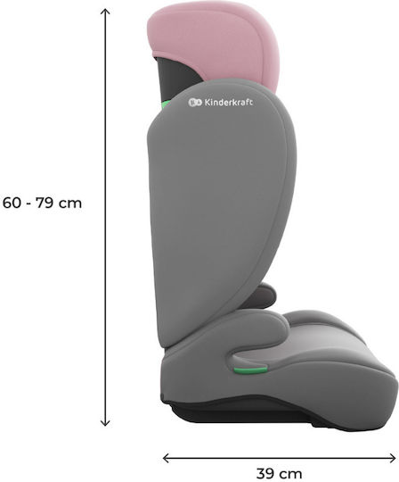 Kinderkraft I-Spark 2 Plus Столче за кола с висока облегалка i-Размер Розов