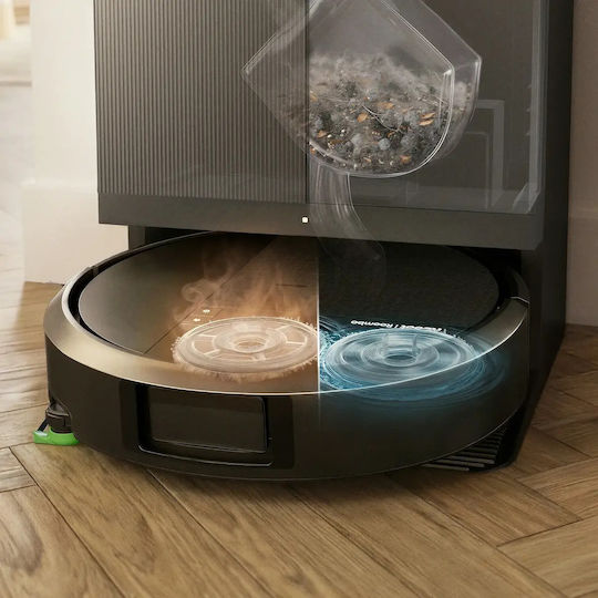 iRobot Roomba Plus 415 Combo + Stație AutoWash Aspirator Robot cu Cartografiere Laser și Putere de Aspirație 20000Pa Neagră