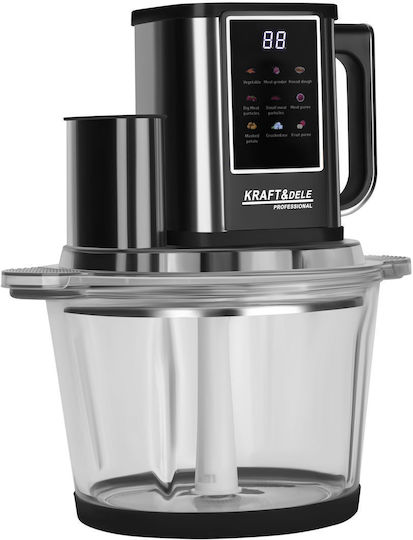 Kraft & Dele Mini Tocatoare 550W cu Recipient 3lt Gri
