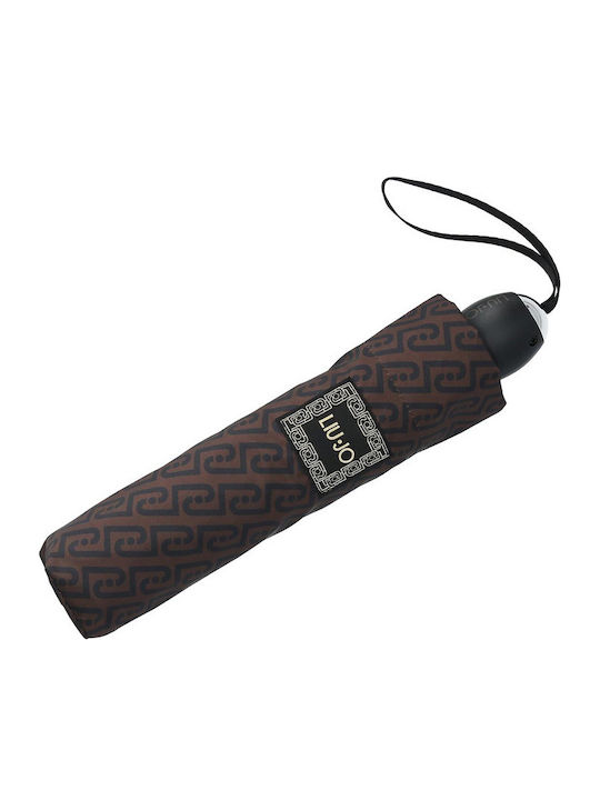 Liu Jo Compact Brown Umbrella Rain Liu Jo Compact Brown Umbrella Rain