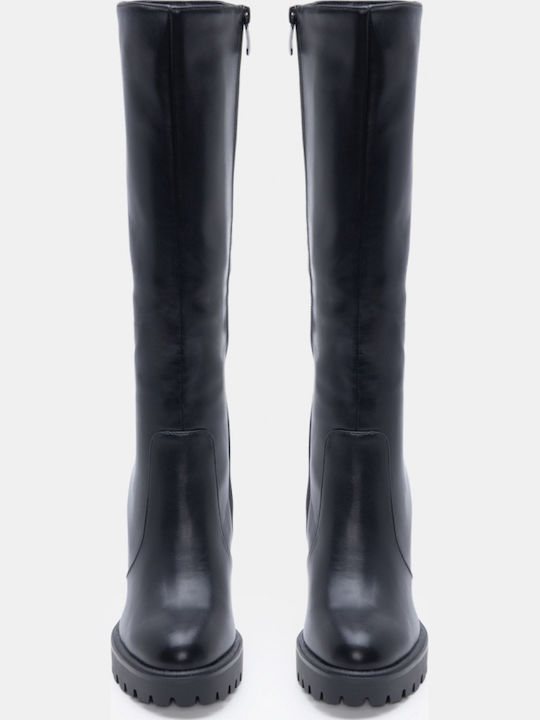 Wildleder Damenstiefel Schwarz