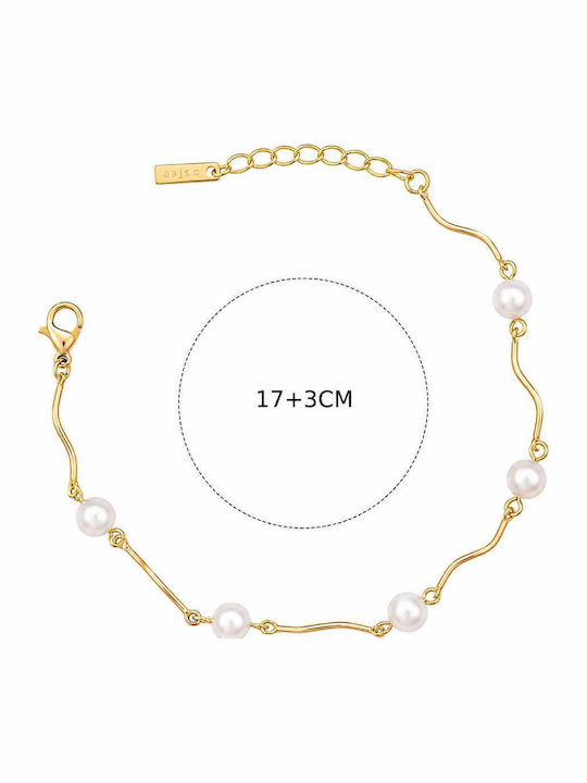Awear Women's Chain Bracelet with Pearls 17cm Awear Women's Chain Bracelet with Pearls 17cm