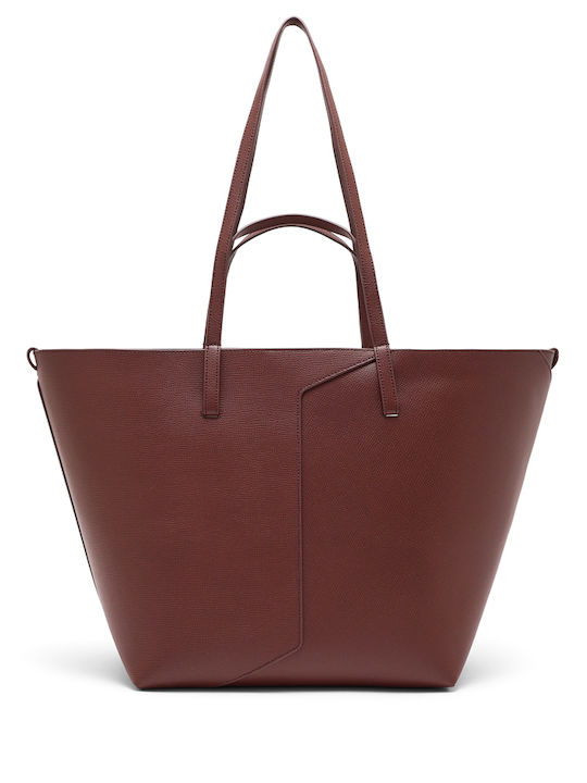 Emporio Armani Geantă Shopper Dama Din Piele Întoarsă Burgundy