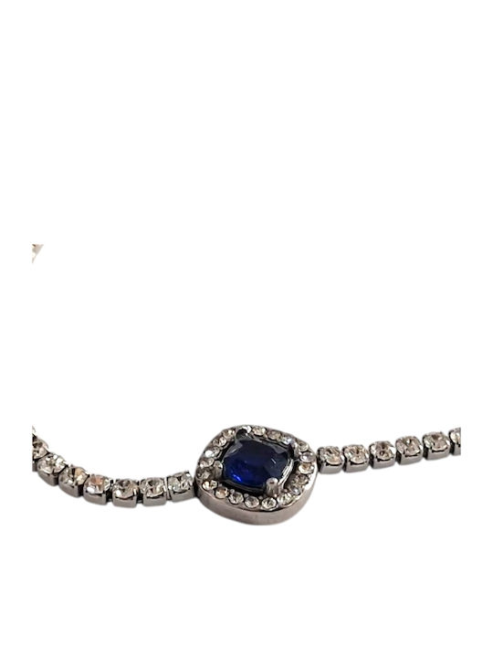 Kalliopi Silver Γυναικείο Βραχιόλι Ριβιέρα από Ατσάλι 23cm