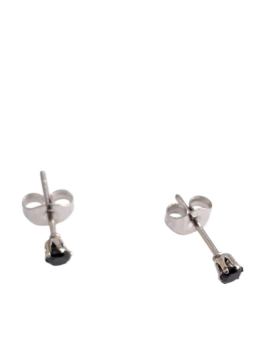 Kalliopi Silver Kalliopi Silver Ohrringe Aus Stahl Mit Steinen Schwarze