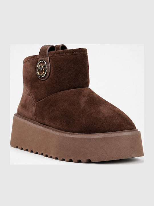 Pinko Women's Brown Ankle Boots