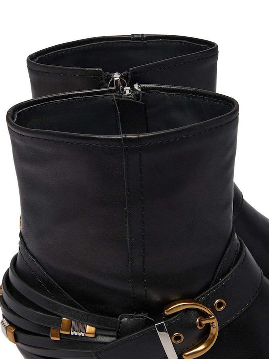Pinko Black Cowboy Women's Ankle Boots