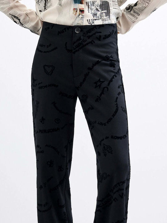 Women's Fabric Trousers Black