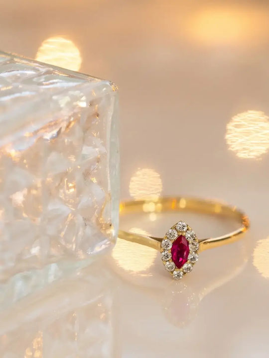 Damentringe mit Zirkon aus 9K Gold