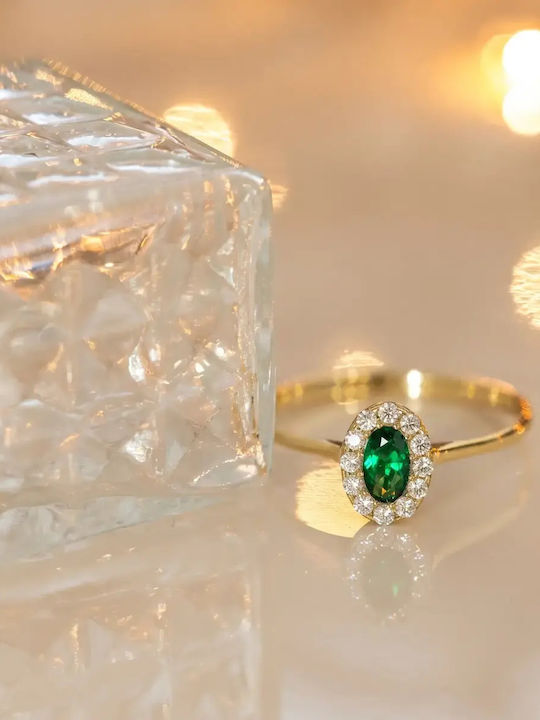 Women's Ring with Zircon from 9K Gold