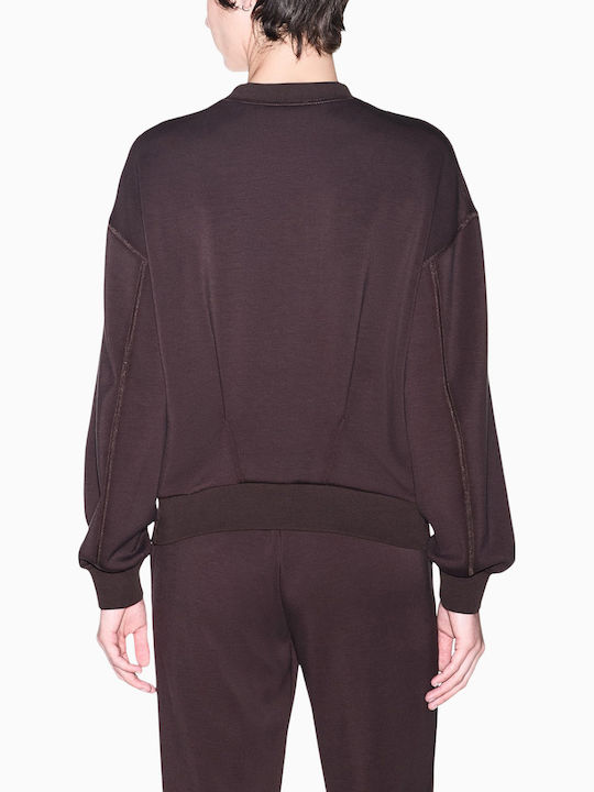 Long Women's Brown Sweatshirt