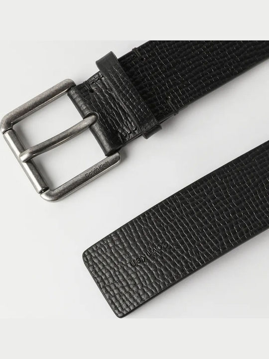 Calvin Klein Breite Herren Gürtel aus Leder Schwarz