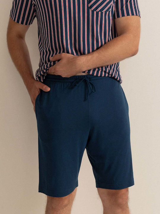 Sofiaman Summer Men's Pyjamas Bermuda Navy Blue