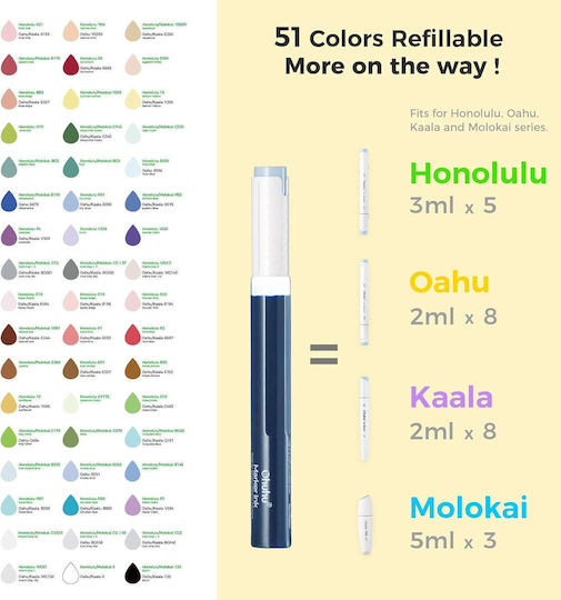 Ohuhu Honolulu² B Culori Vibrante Markere de Pictură cu Alcool Subțiri Set 48 Culori