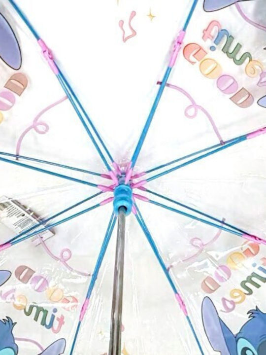 Disney Stitch Pink Curved Handle Umbrella 45cm