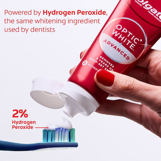 Colgate Optic White Advanced Sparkling White Pastă de dinți pentru Albire, Carii dentare și Dinți sensibili 5x119gr
