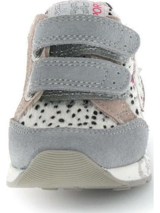 Kids Sneakers Anatomic With Hoop & Loop Closure Grey