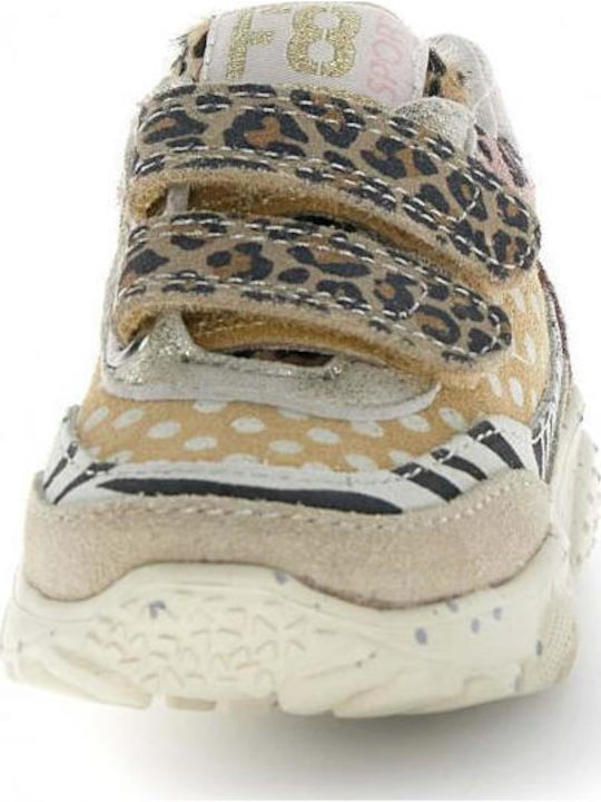 Kids Sneakers Anatomic With Hoop & Loop Closure Beige
