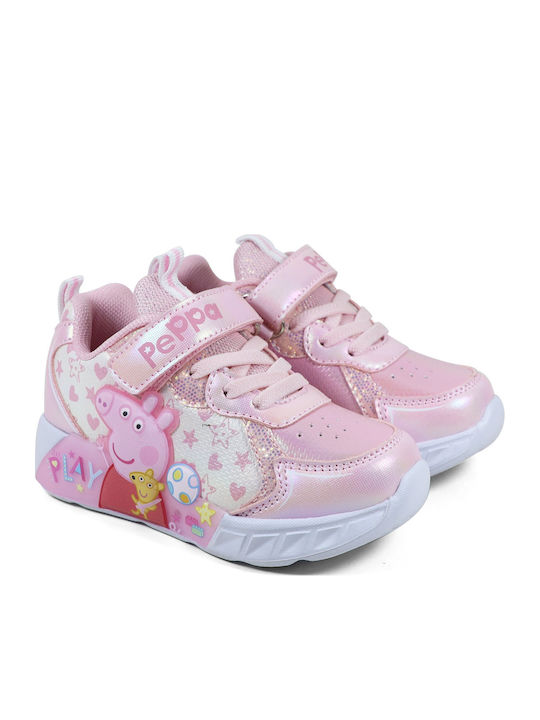 Eva Kinder Sneaker mit Lichtern Rosa