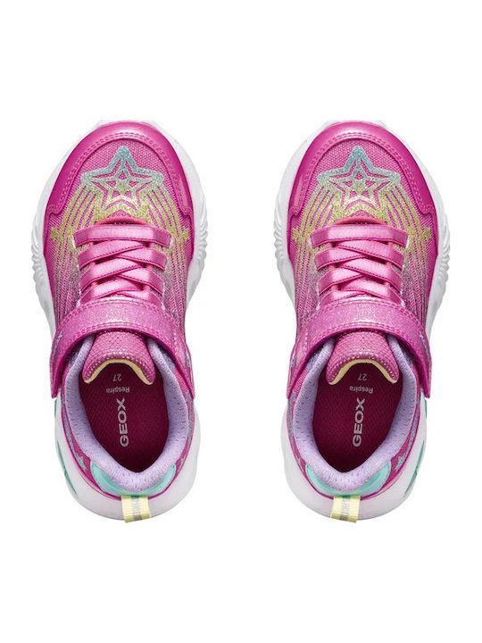 J Assister Kids Sneakers Anatomic with Lights Fuchsia