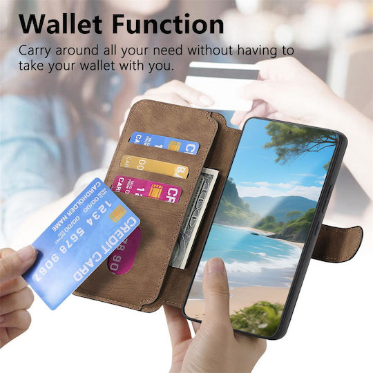 Caseneo Realme 16 Pro Plus 5g Θήκη Retro Leather Πορτοφόλι Brown