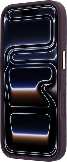Case Guess Saffiano Peony & Ring Magsafe iPhone 18 Pro 17 Pro Бордо