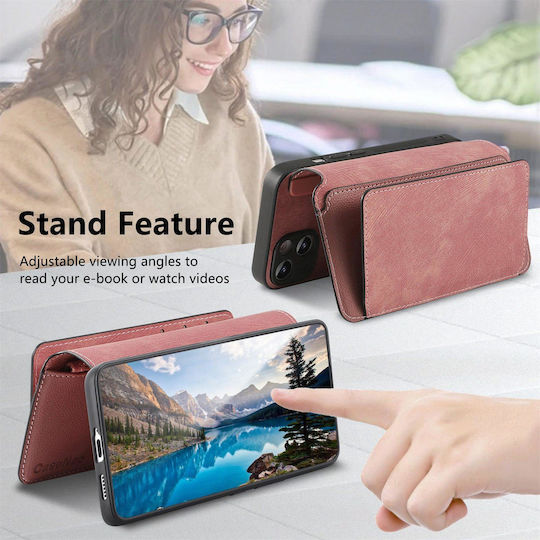 Caseneo Realme 16 Pro 5g Handyhülle Premium Leder Brieftasche Rosa